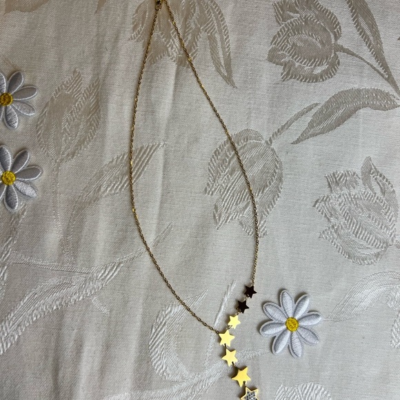 Necklace Women 18K Gold Plated Star Pendant Y2K Cubic Zirconia Gift Glam Dainty - Picture 7 of 12